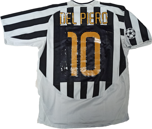 maglia juventus match worn vintage DEL PIERO Champions League 2003-04 TAMOIL
