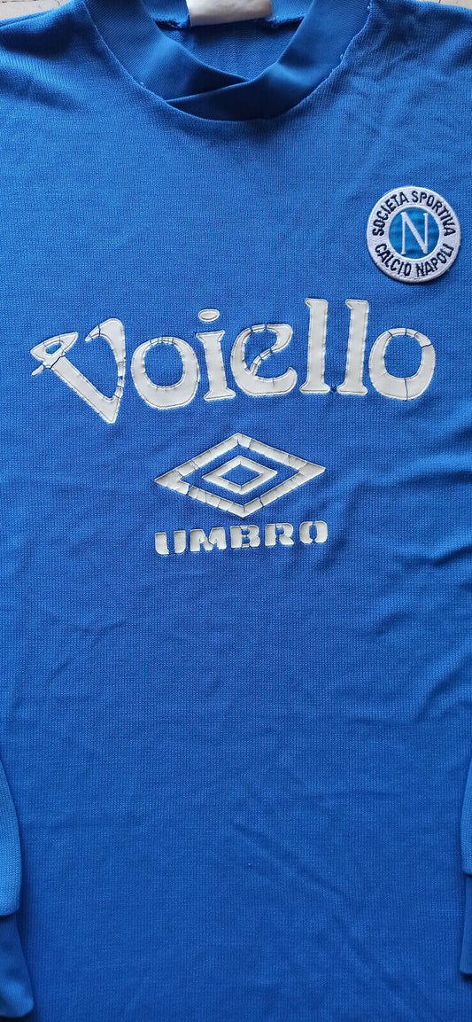 maglia calcio Napoli Voiello Umbro Zola 1992 1993 training shirt vintage XL