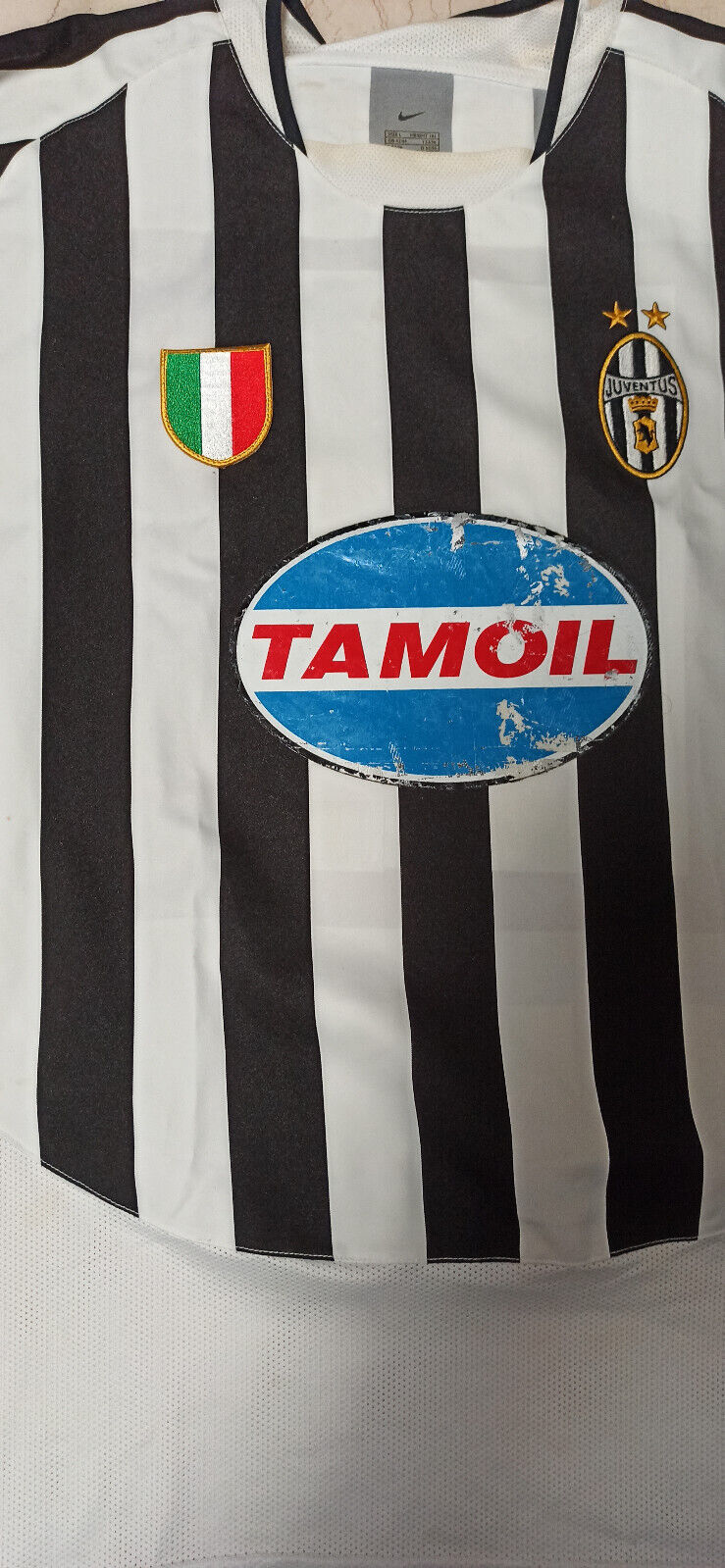 maglia juventus match worn vintage DEL PIERO Champions League 2003-04 TAMOIL