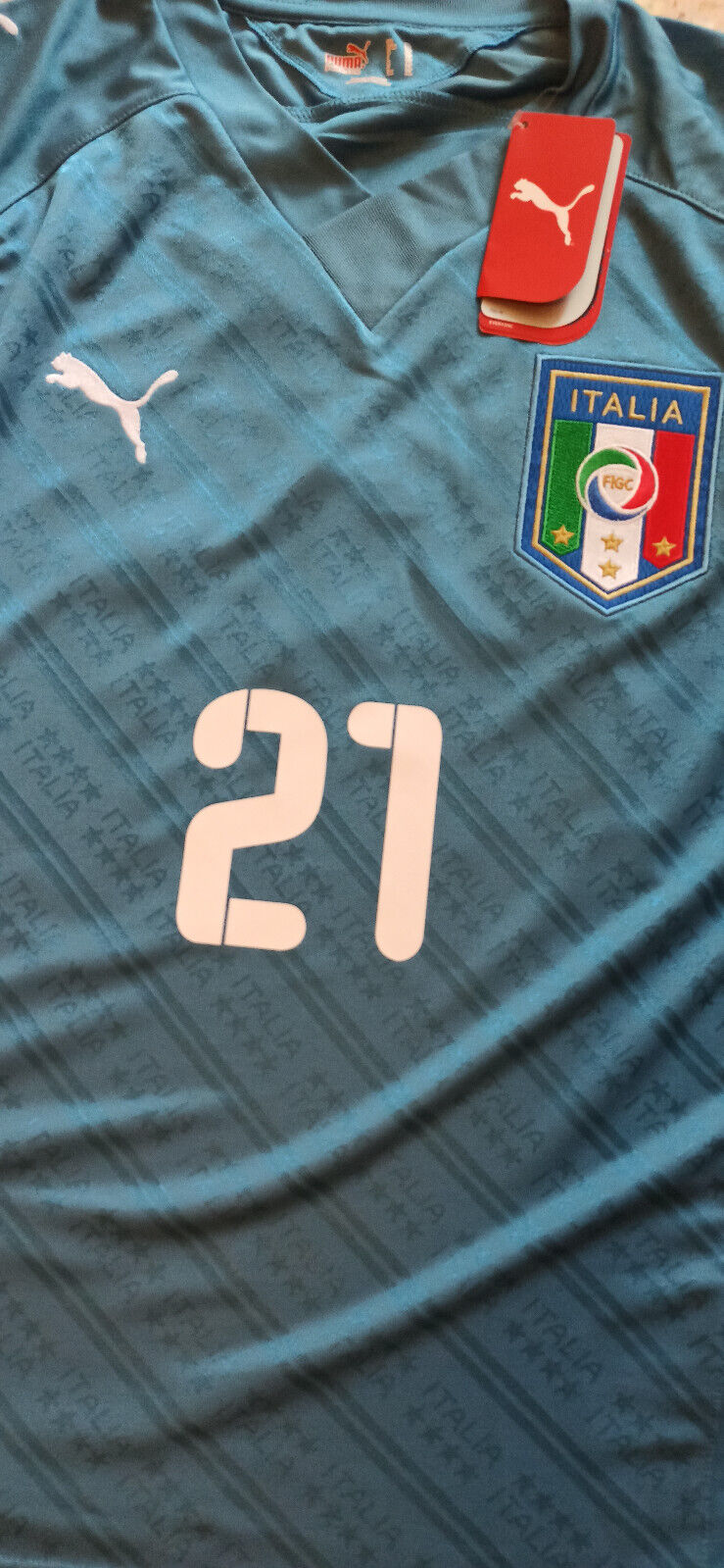 maglia calcio vintage Italia Puma King 2009 Confederations CUP PIRLO Limited