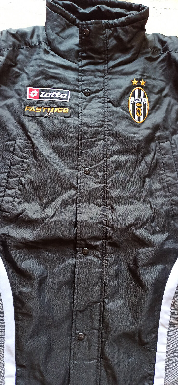 JUVENTUS ITALY 2001/2002 TRAINING BENCH COAT JACKET LOTTO SIZE XXL ADULT