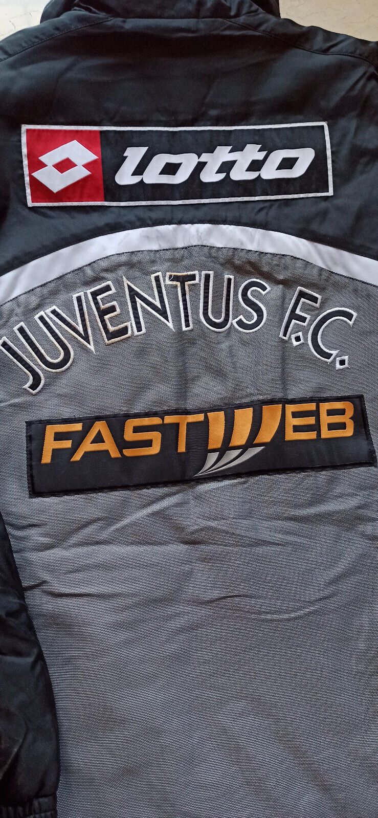 JUVENTUS ITALY 2001/2002 TRAINING BENCH COAT JACKET LOTTO SIZE XXL ADULT