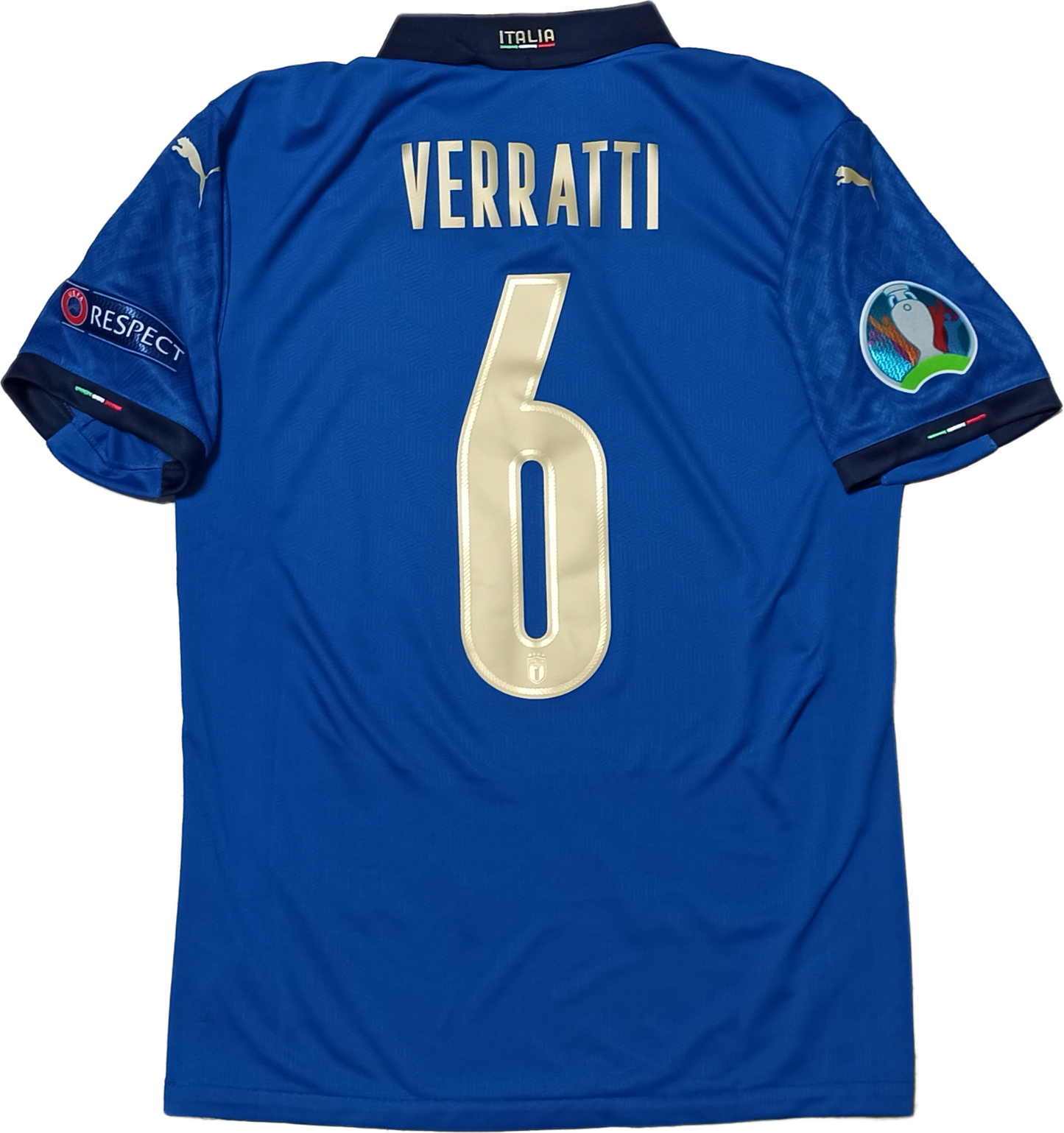 Maglia match worn gara Verratti PUMA Italia-Inghilterra 2021 Dry-cell EURO 2020