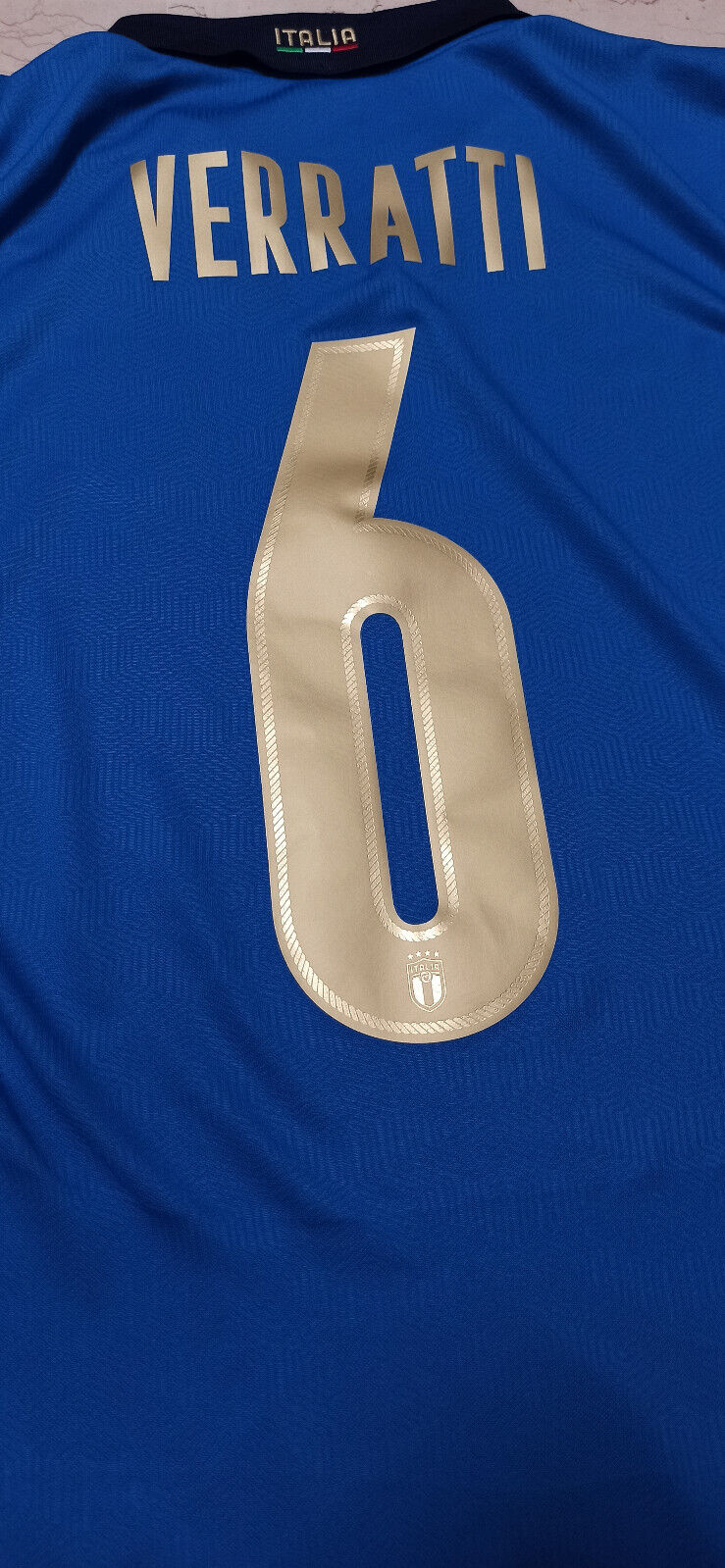 Maglia match worn gara Verratti PUMA Italia-Inghilterra 2021 Dry-cell EURO 2020