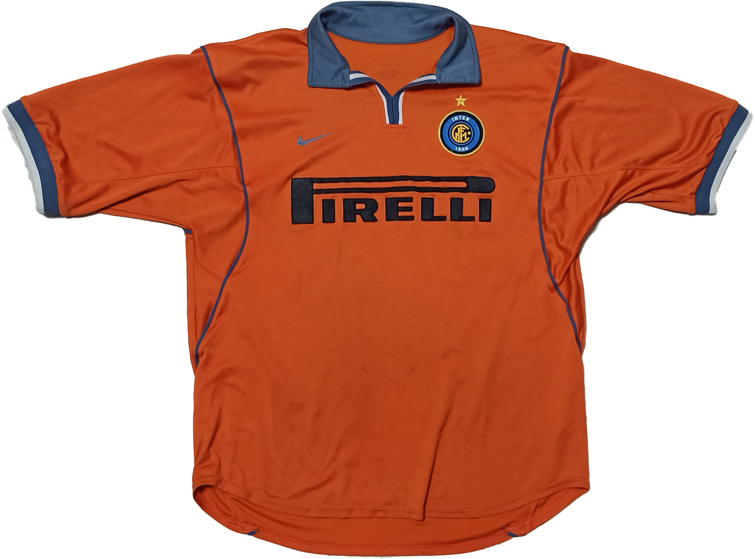 Ronaldo Inter Milan 2001 2002 Orange Jersey Shirt Maglia M