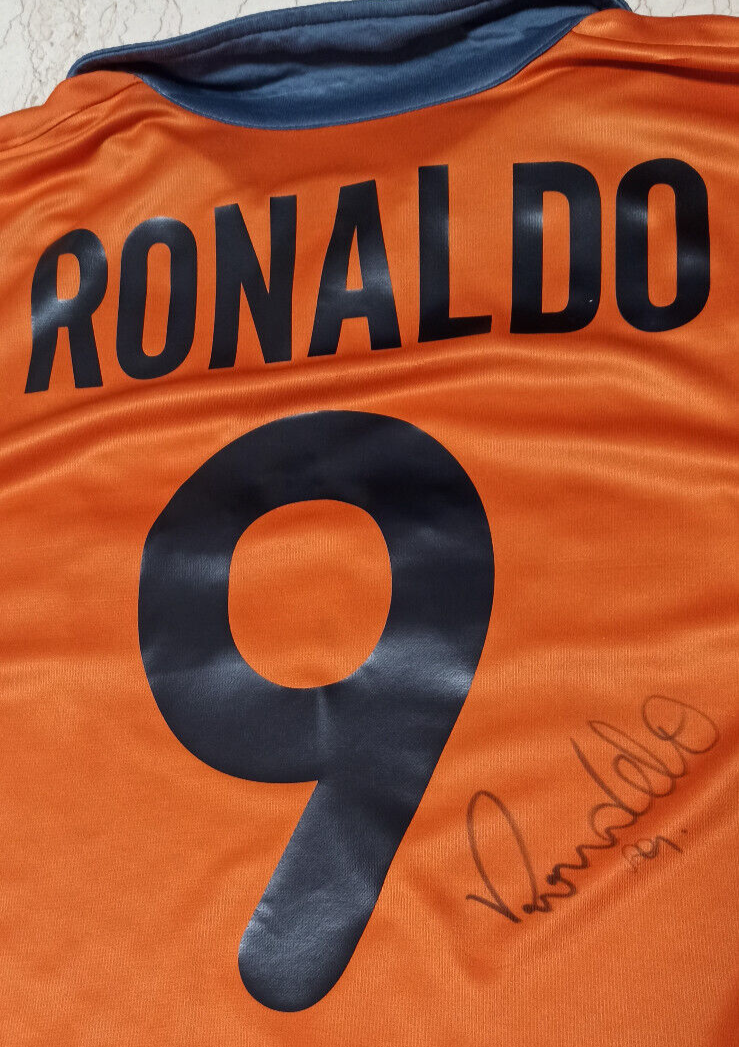 maglia calcio vintage Ronaldo Inter 2000-01 AUTOGRAPH Nike Pirelli jersey shirt