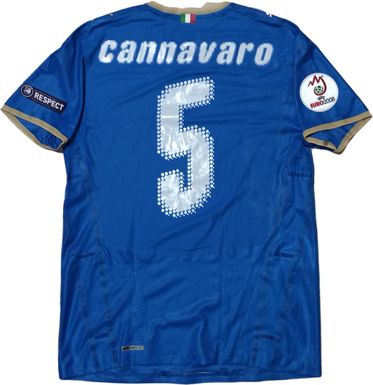 maglia calcio vintage Italia EURO 2008 match issue CANNAVARO home PUMA