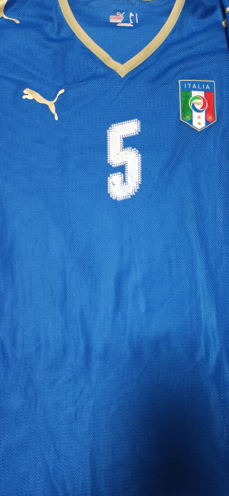 maglia calcio vintage Italia EURO 2008 match issue CANNAVARO home PUMA