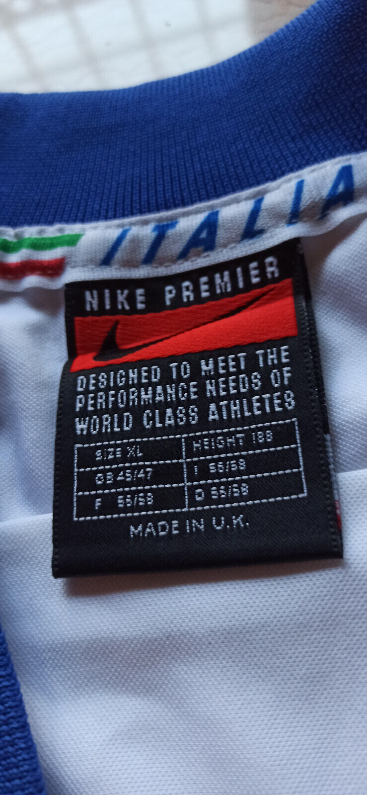 maglia calcio vintage italia match worn MUSSI Italy EURO 1996 Nike