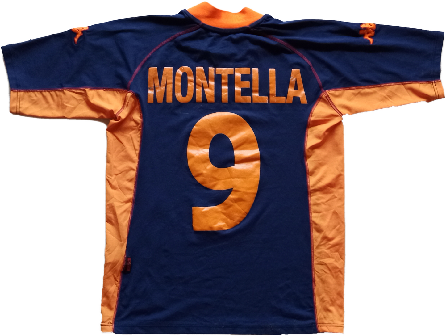 maglia calcio vintage AS Roma MONTELLA scudetto 2001 2002 INA generali M KAPPA