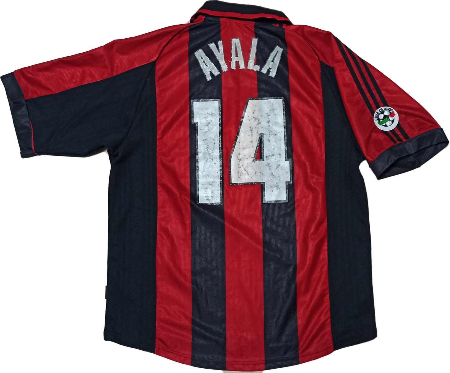 maglia milan AYALA #14 adidas Opel 1998 1999 GARA Jersey rossoneri Vintage OG XL