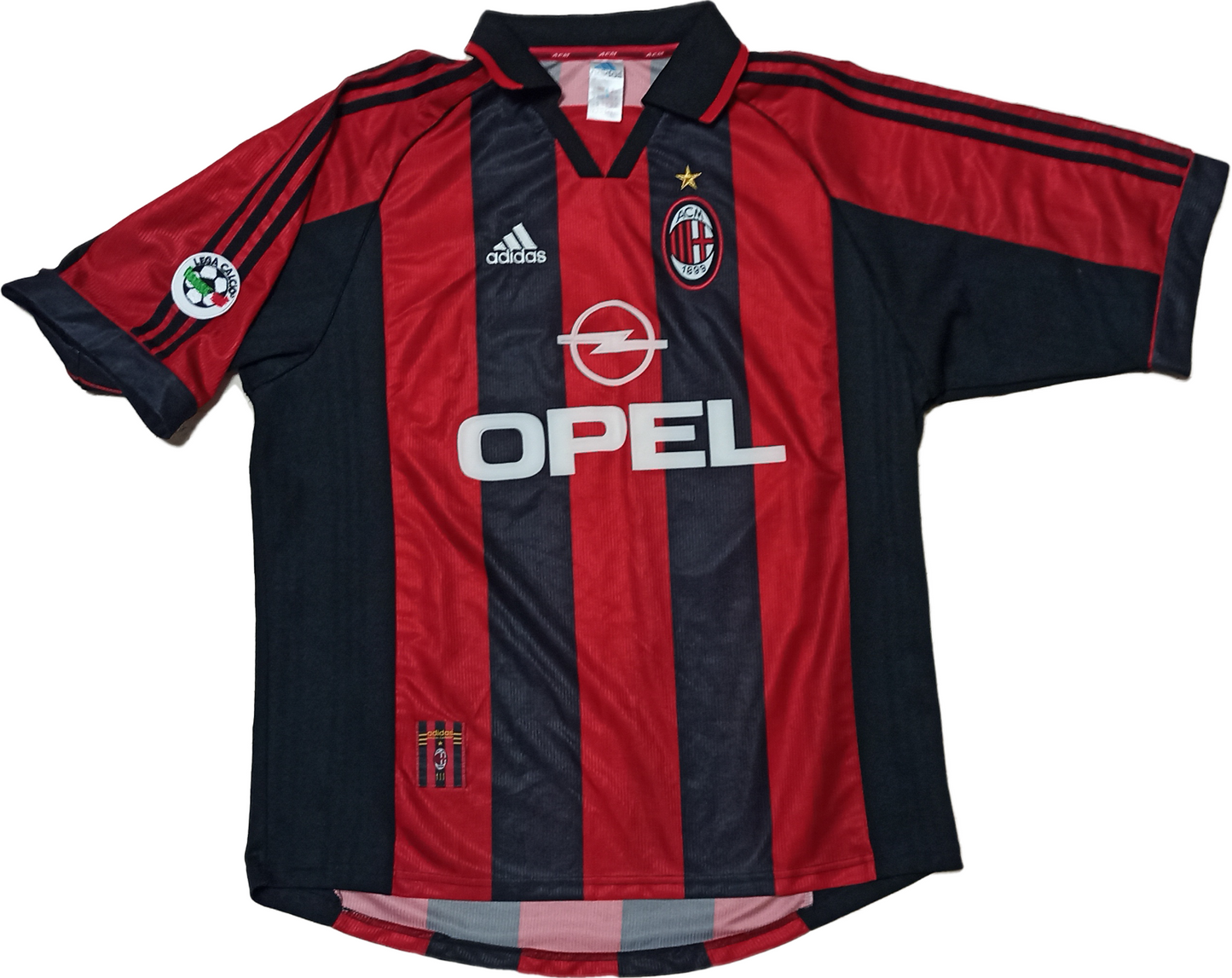 maglia milan AYALA #14 adidas Opel 1998 1999 GARA Jersey rossoneri Vintage OG XL