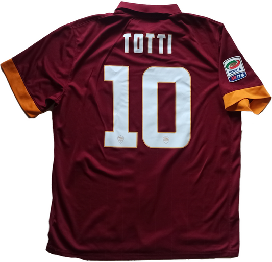 MAGLIA ROMA TOTTI calcio shirt 2014 2015 JERSEY NIKE stadium Version NO THAI