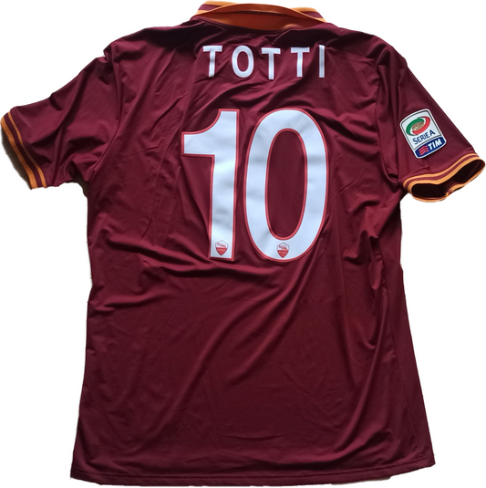 maglia roma TOTTI UNBRAND 2013 2014 Derby NO worn jersey XXL Home vintage shirt