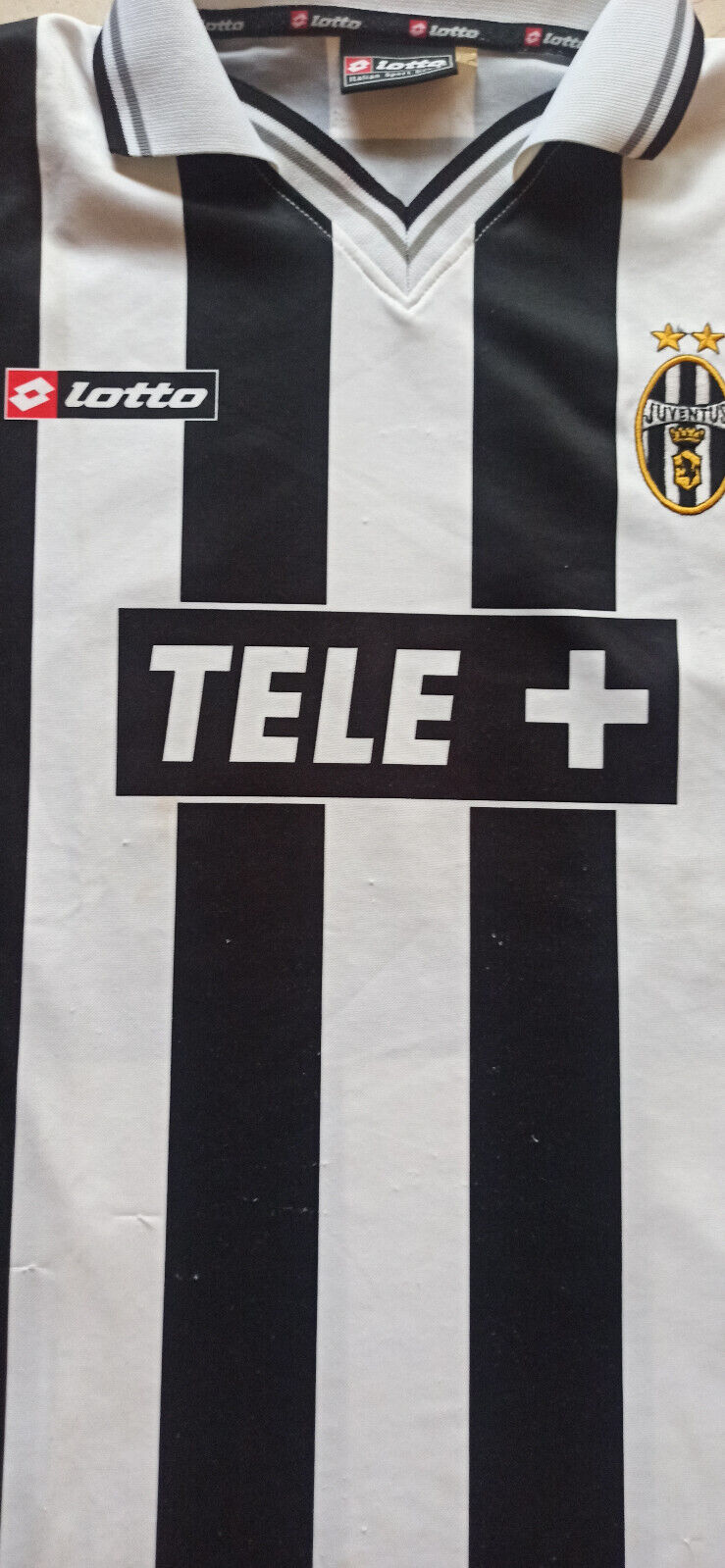 maglia juventus ZIDANE Lotto 2000 2001 L Player TELE+ calcio vintage ...