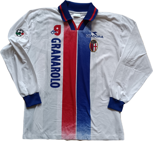 Maglia match worn Bologna SIGNORI vintage Granarolo DIADORA FELPATA 1998 1999