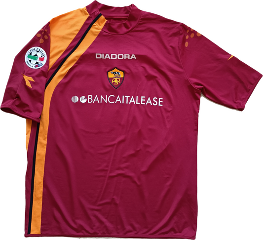 maglia calcio vintage AS Roma Totti 2005 2006 Diadora Banca Italease XL