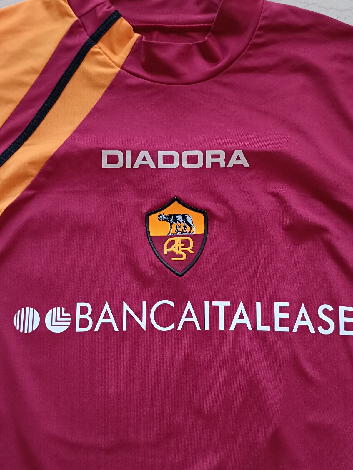 maglia calcio vintage AS Roma Totti 2005 2006 Diadora Banca Italease XL