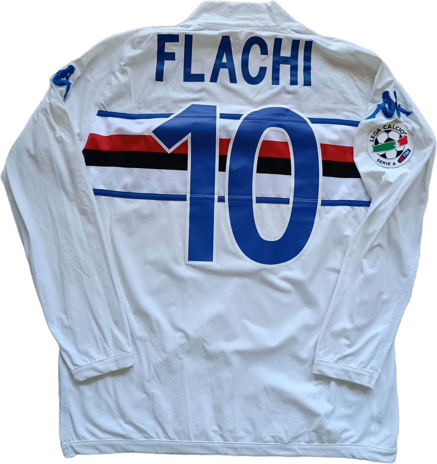 maglia calcio Sampdoria FLACHI #10 2004 2005 ERG Away shirt Kappa vintage