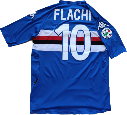 maglia calcio Sampdoria FLACHI #10 2006 2007 ERG Home shirt Kappa vintage