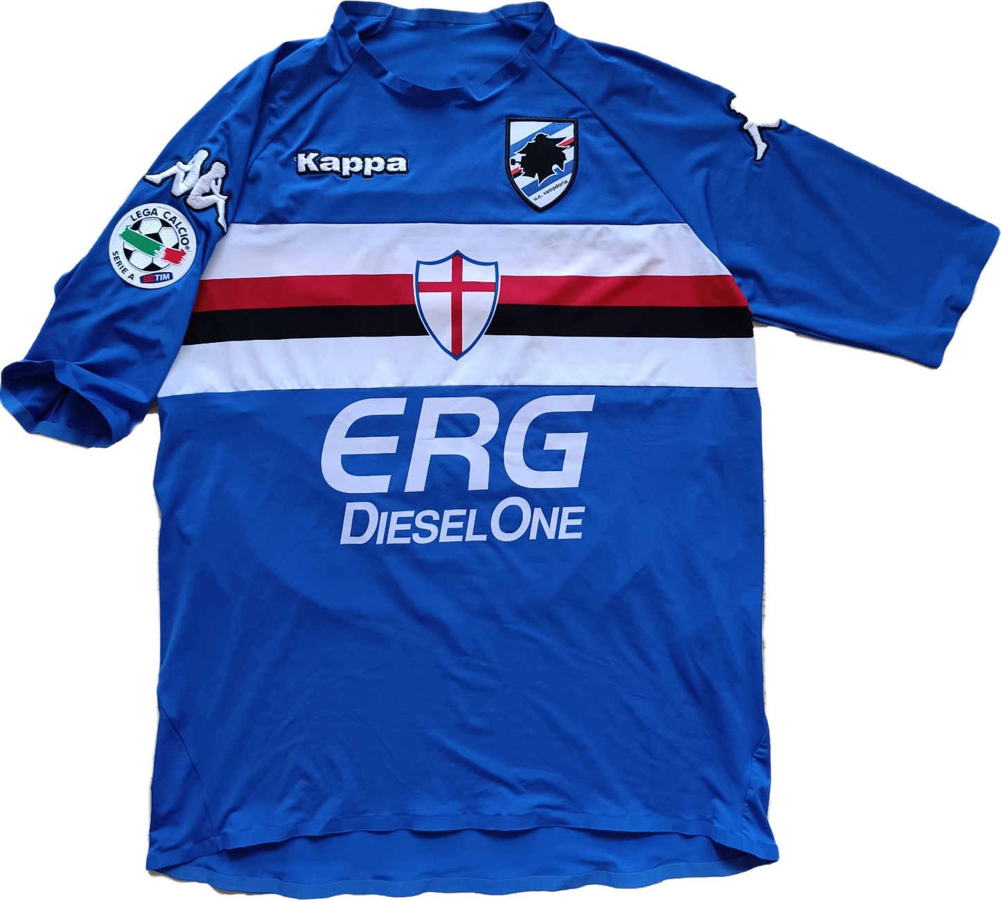 maglia calcio Sampdoria FLACHI #10 2006 2007 ERG Home shirt Kappa vintage