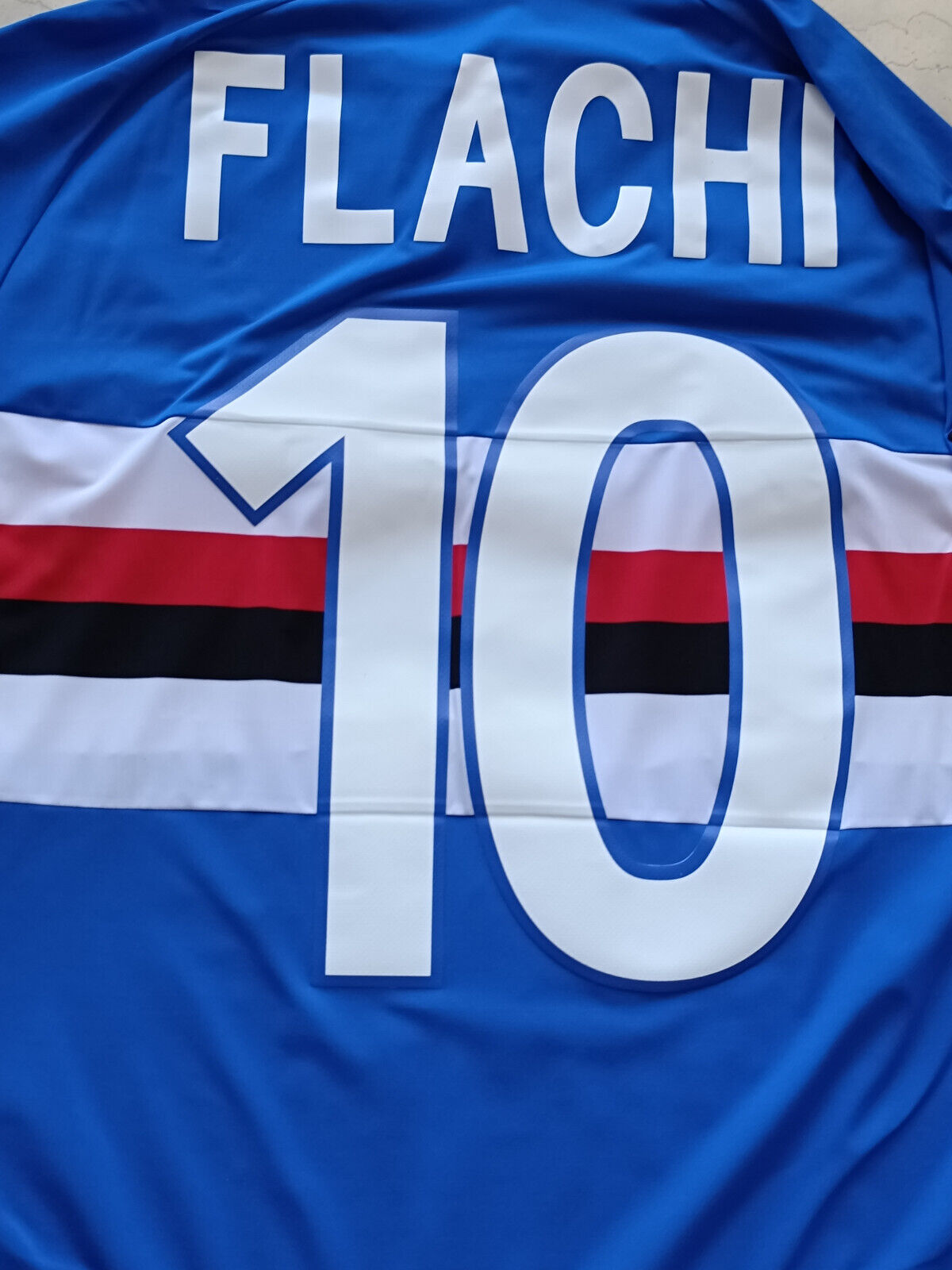 maglia calcio Sampdoria FLACHI #10 2006 2007 ERG Home shirt Kappa vintage