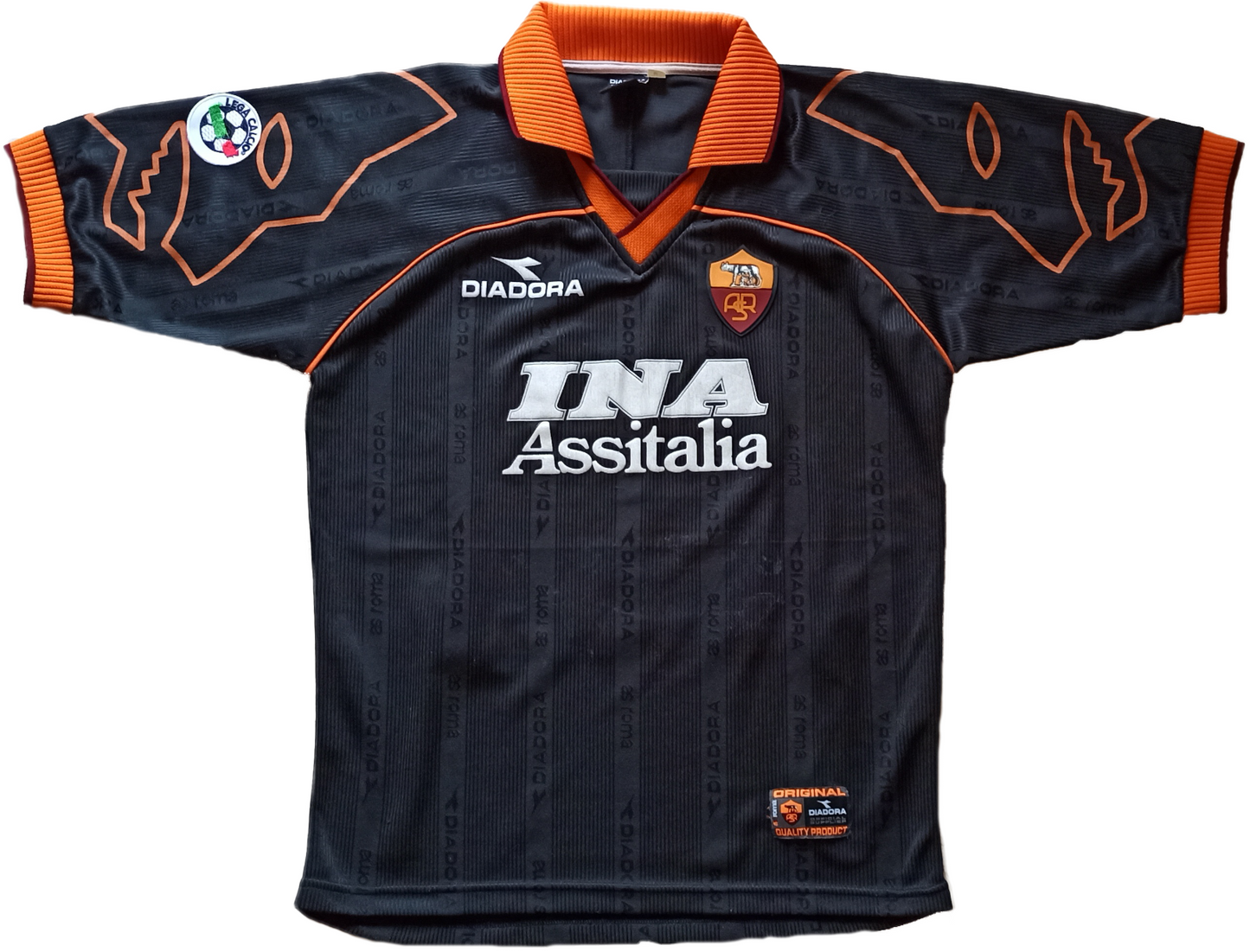 maglia calcio vintage AS Roma Totti Diadora 1999 2000 shirt jersey maillot third