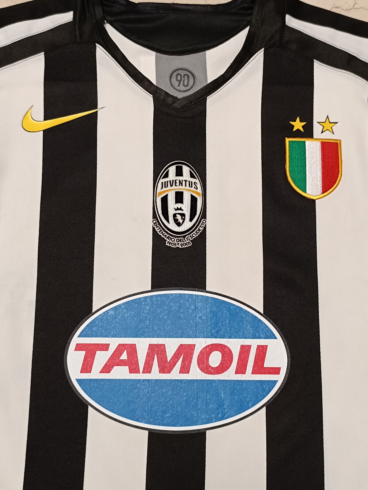 maglia calcio vintage Juventus Del Piero home Match issued 2004-05 Sky Sport