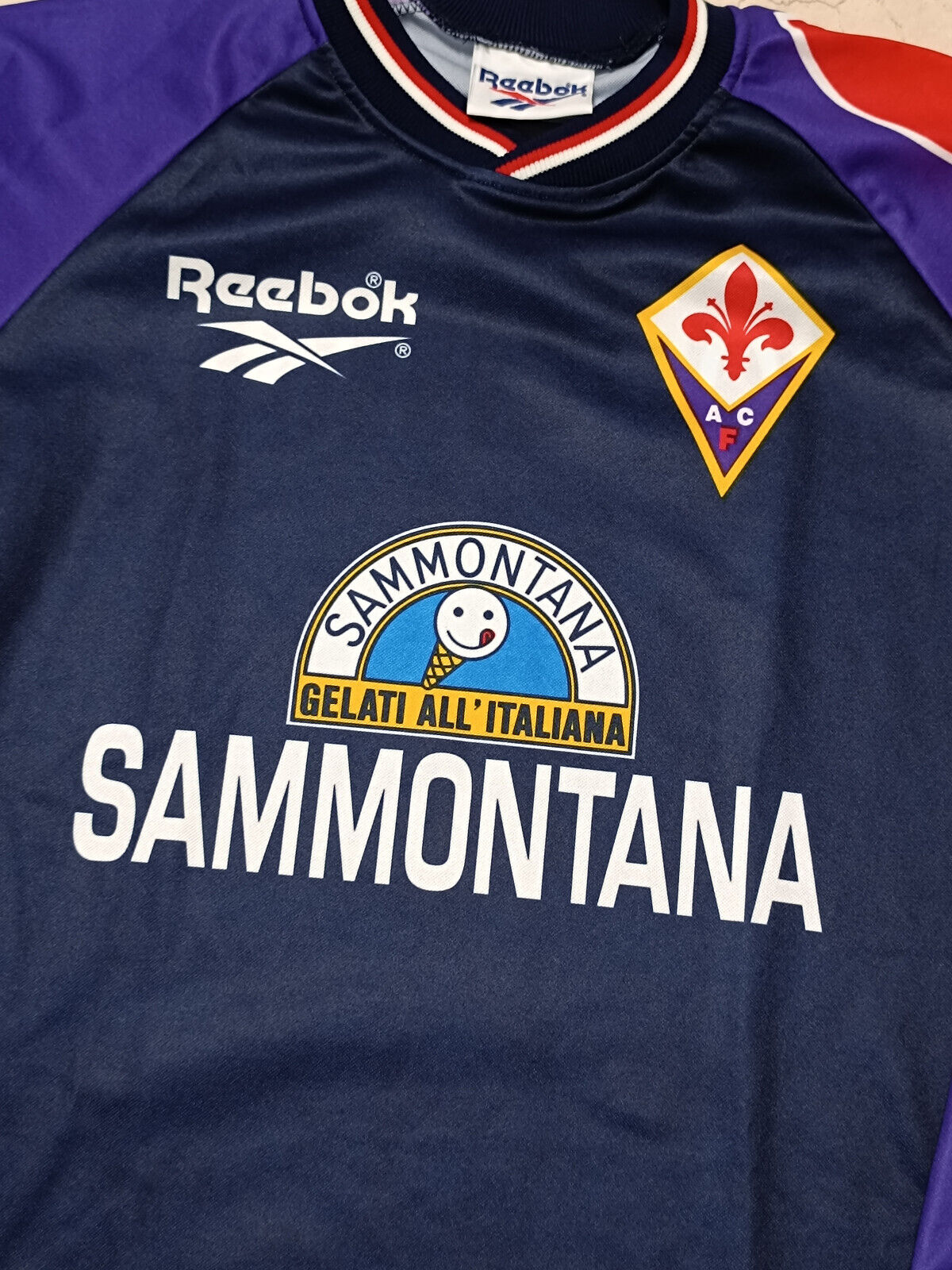 maglia vintage fiorentina allenamento 1995 1996 Reebok Batistuta worn training