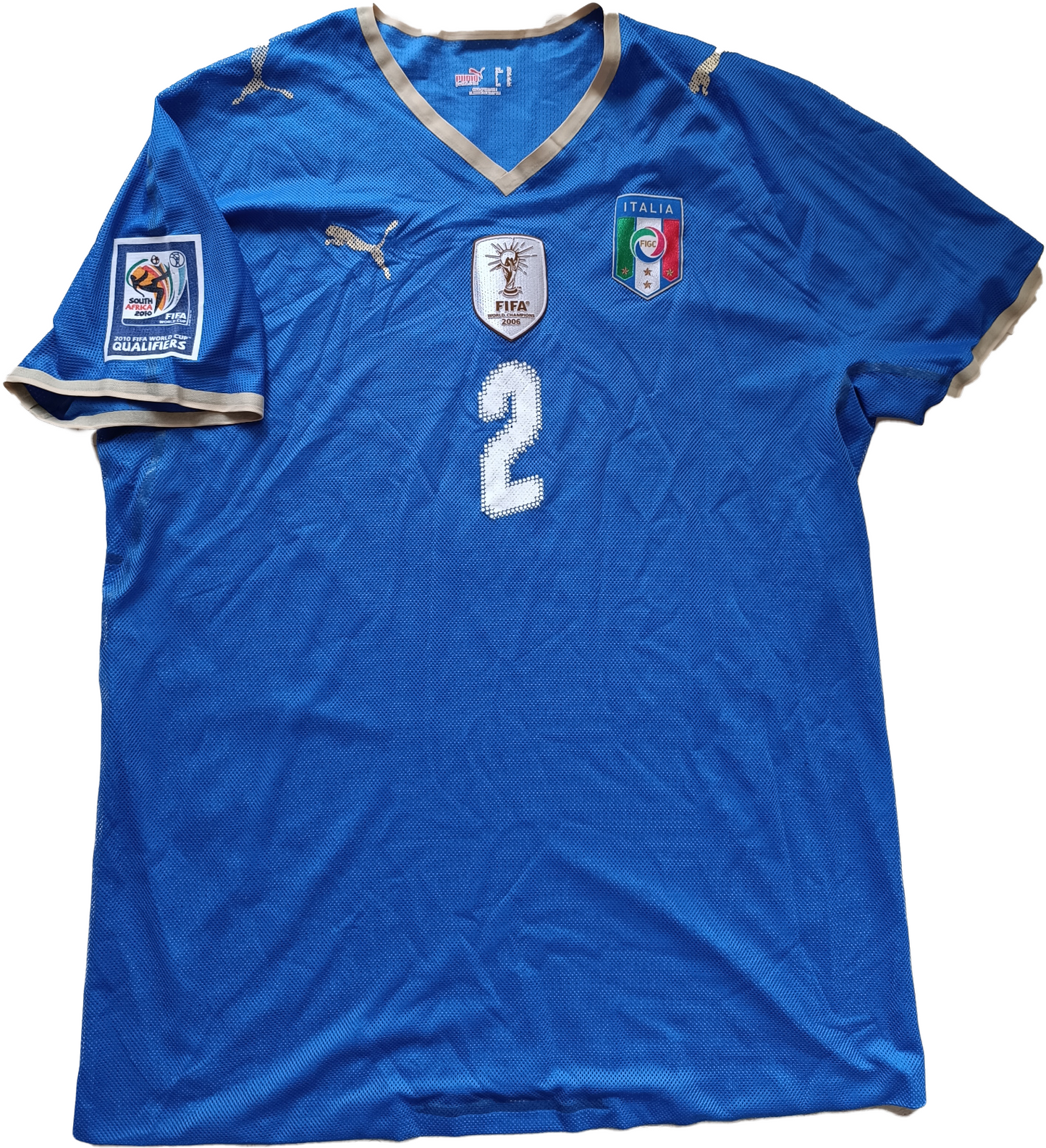 maglia match worn signed autografata Italia ZAMBROTTA 2008 Qualifiers EURO