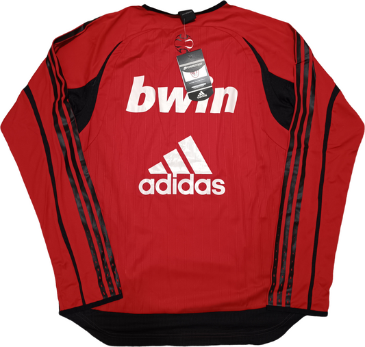 maglia calcio AC Milan BWIN 2006 ADIDAS sweatshirt training FORMOTION WORN