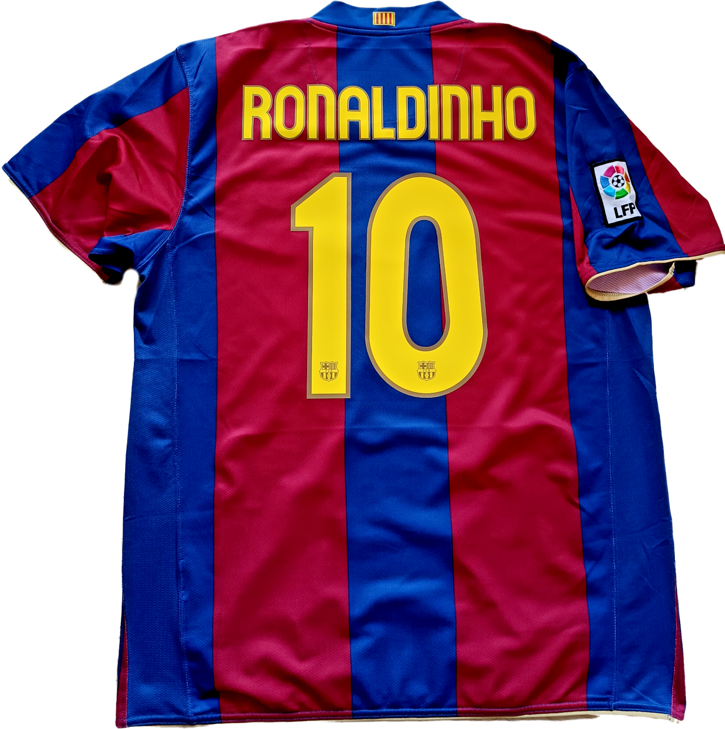 maglia calcio vintage Ronaldinho Barcellona Nike NUOVA 2007-08 L camiseta shirt