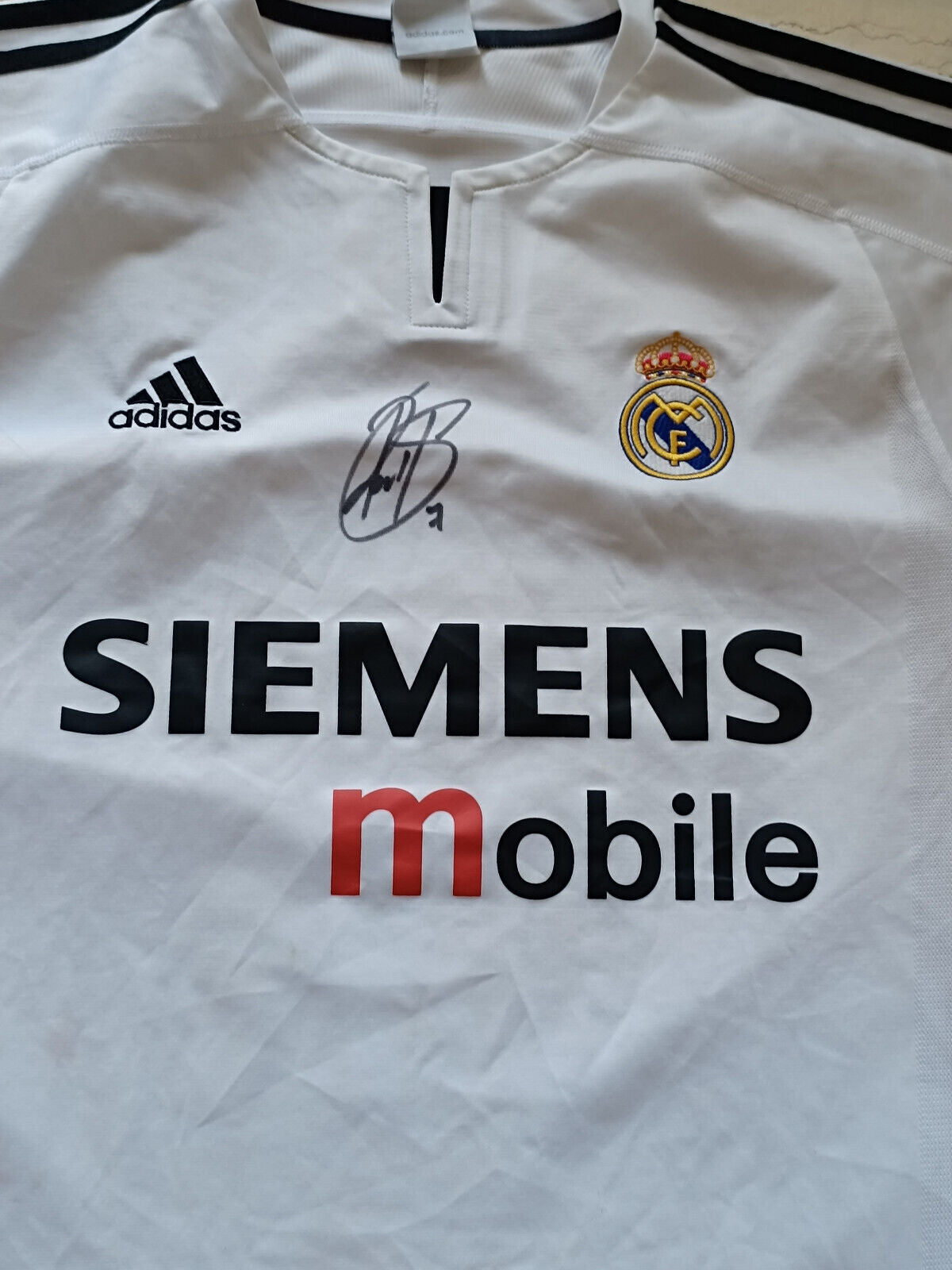 maglia calcio vintage RAUL SIGNED Real Madrid vintage Siemens Mobile 2003-04