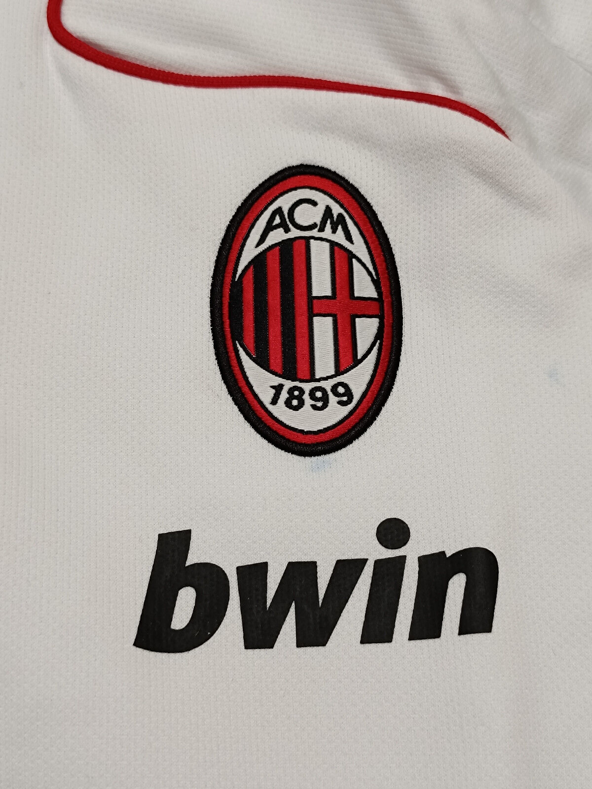 maglia calcio polo AC Milan BWIN 2006 ADIDAS sweatshirt training FORMOTION WORN