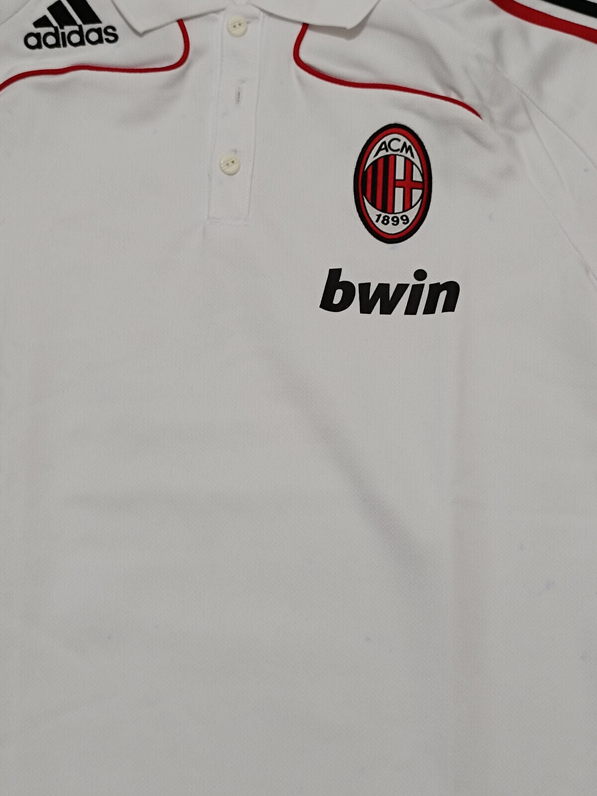 maglia calcio polo AC Milan BWIN 2006 ADIDAS sweatshirt training FORMOTION WORN