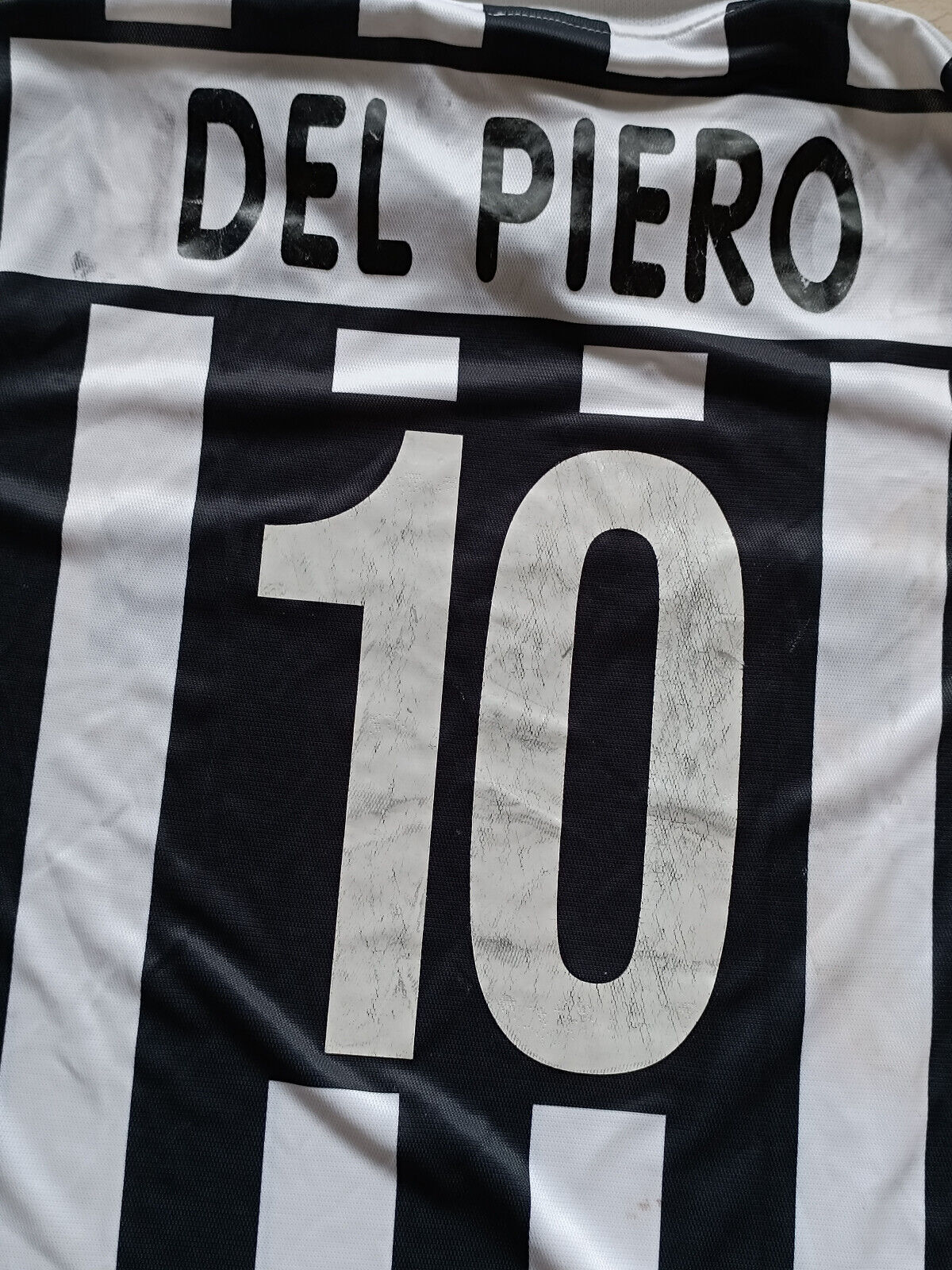 maglia calcio vintage Juventus DEL PIERO Lotto Fastweb 2001 2002 home MATCH WORN