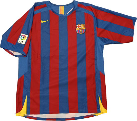 maglia calcio vintage Barcelona Nike Ronaldinho 2005 2006 Home TOTAL 90 Barca