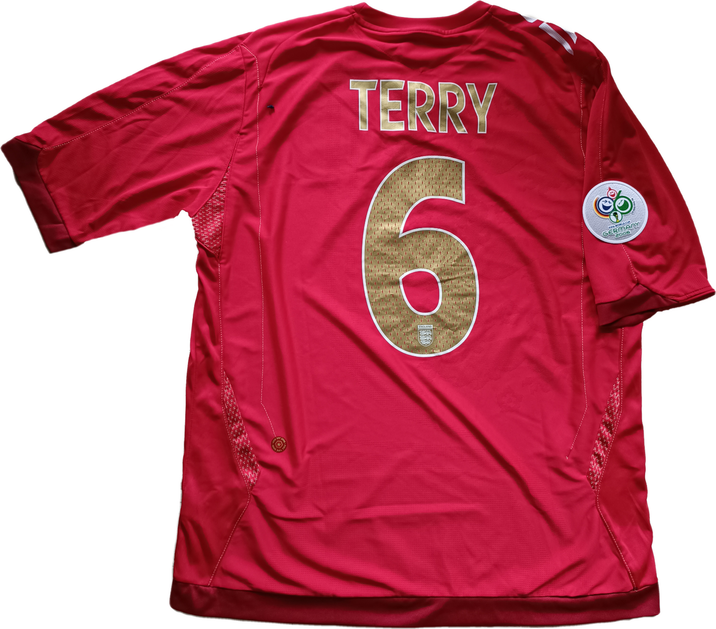 Maglia calcio vintage England Terry Match Issue vs Sweden WC 2006 player stock