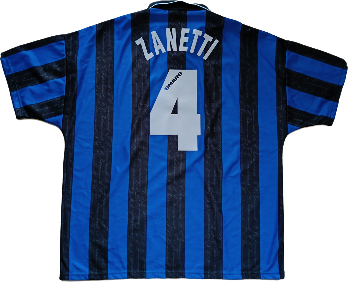 maglia calcio match vintage Inter Zanetti Umbro Pirelli 1996-97 XXL friendly