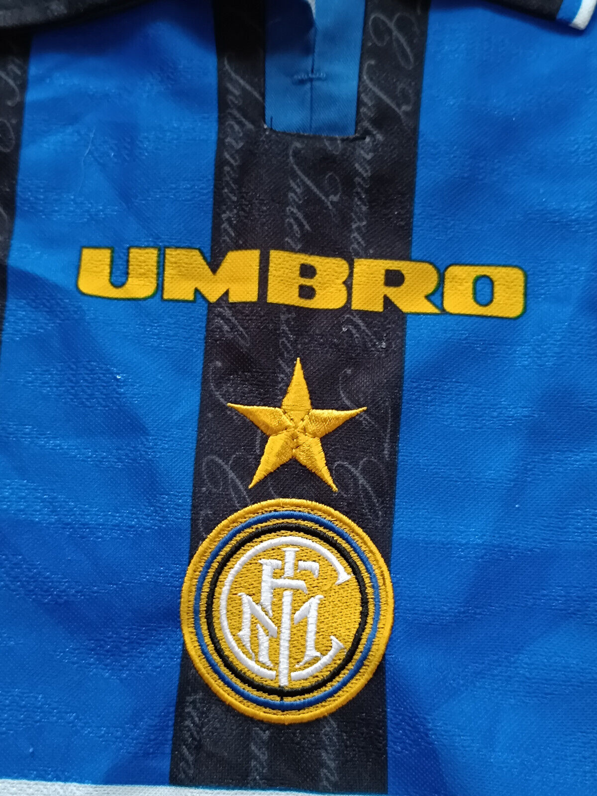 maglia calcio match vintage Inter Zanetti Umbro Pirelli 1996-97 XXL friendly