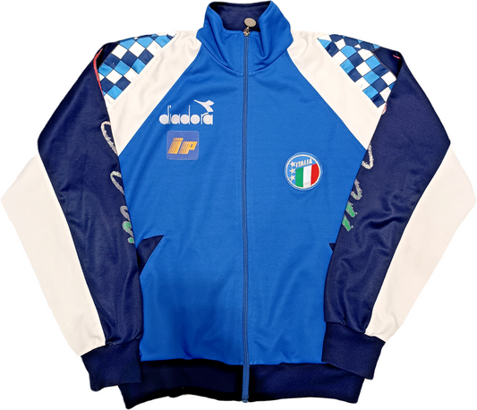 tuta giacca Italia 1990 World Cup felpa Diadora Baggio IP tracksuit track top L