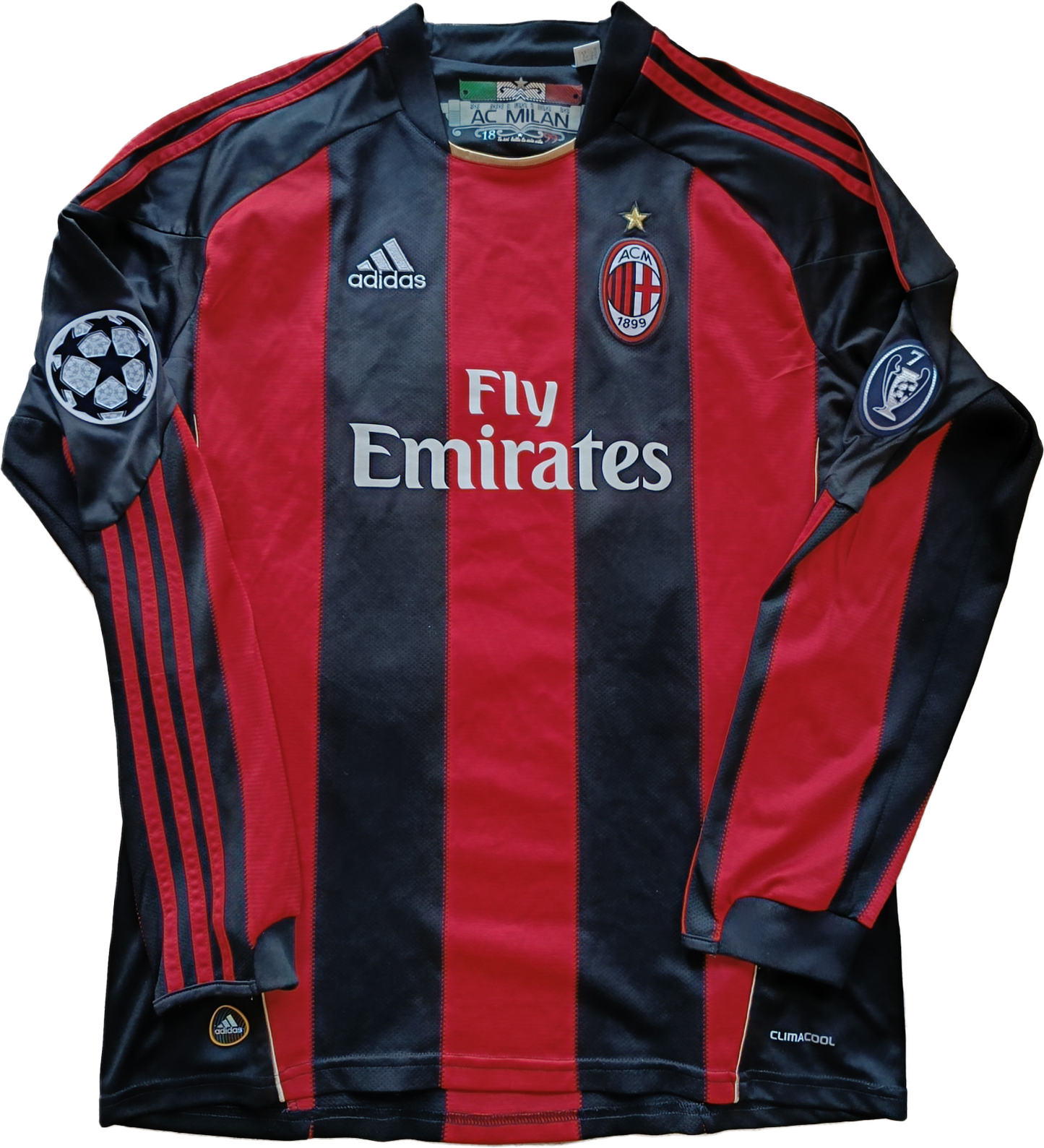 maglia calcio vintage AC Milan Robinho 2010 2011 SCUDETTO Adidas Climacool