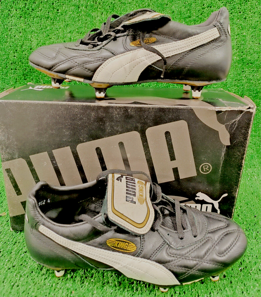 RARE SCARPE PUMA KING PRO GOLD CALCIO FOOTBALL BOOTS 1990 MARADONA FR40 BNIB VTG