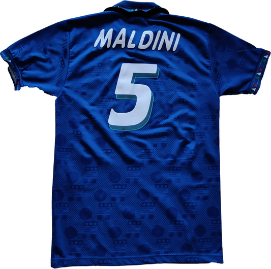 maglia calcio vintage Maldini diadora ITALIA 1994 world cup MATCH WORN?