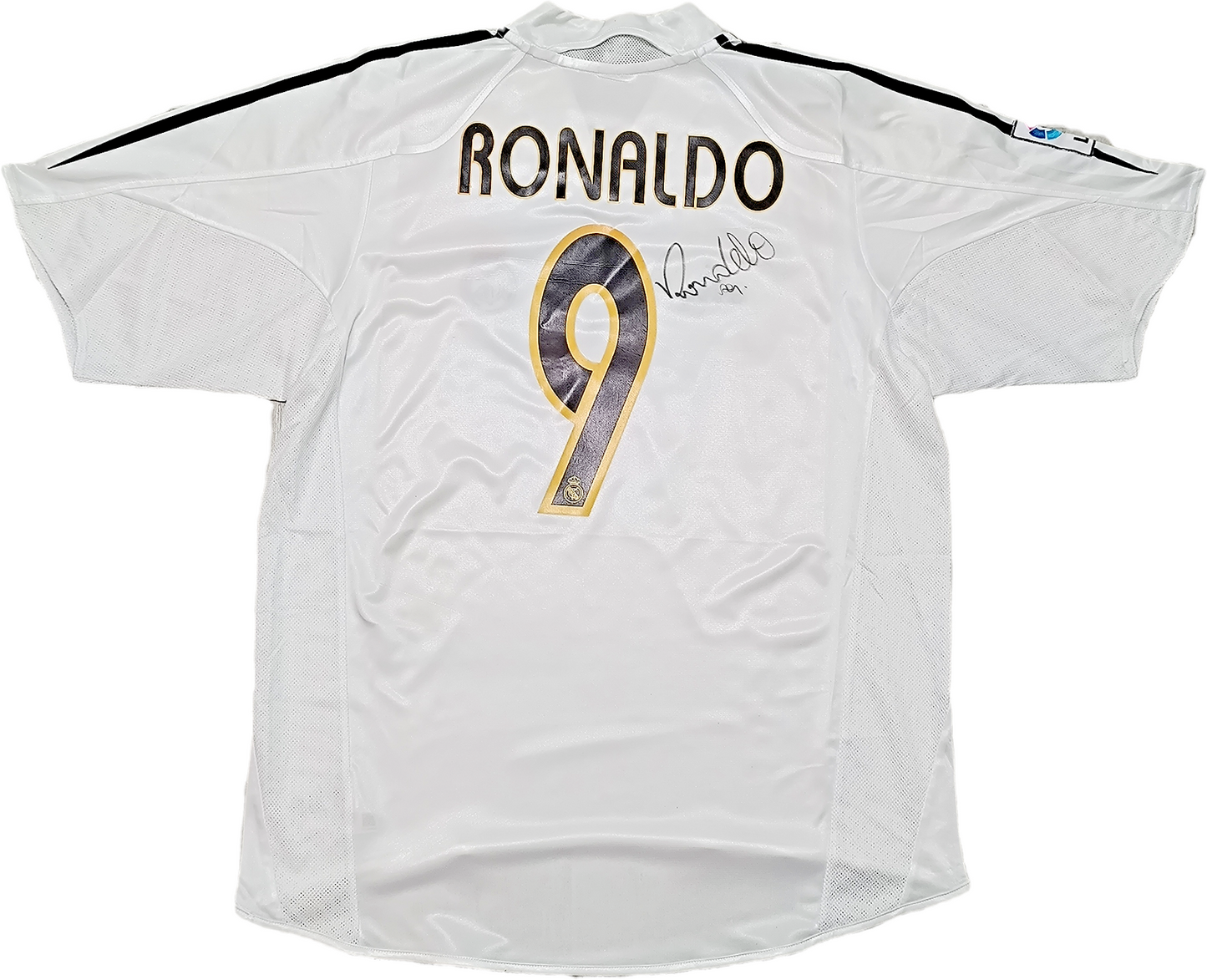 maglia calcio Ronaldo Real Madrid vintage Siemens Mobile 2004 2005 LFP Signed