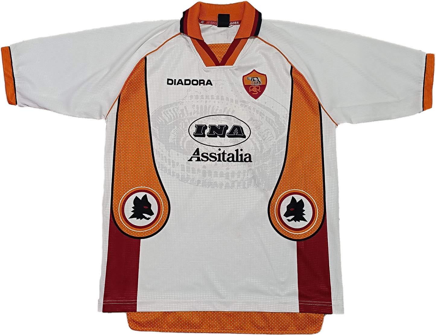 maglia calcio vintage AS ROMA TOTTI Diadora 1997 1998 Ina Assitalia Away