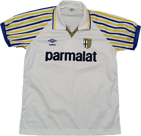 maglia calcio vintage AC Parma Brolin Parmalat M Home shirt 1990-1991