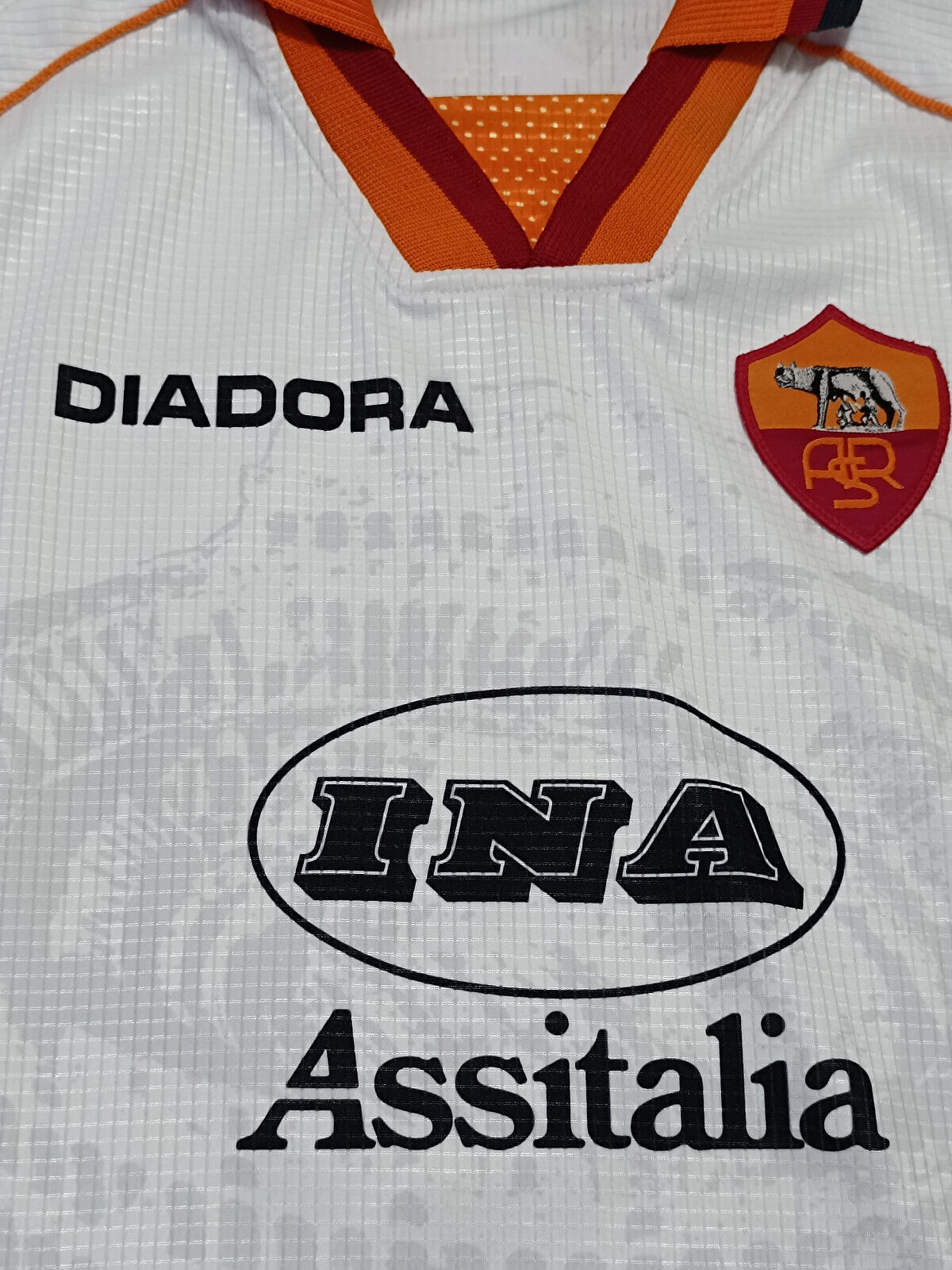 maglia calcio vintage AS ROMA TOTTI Diadora 1997 1998 Ina Assitalia Away