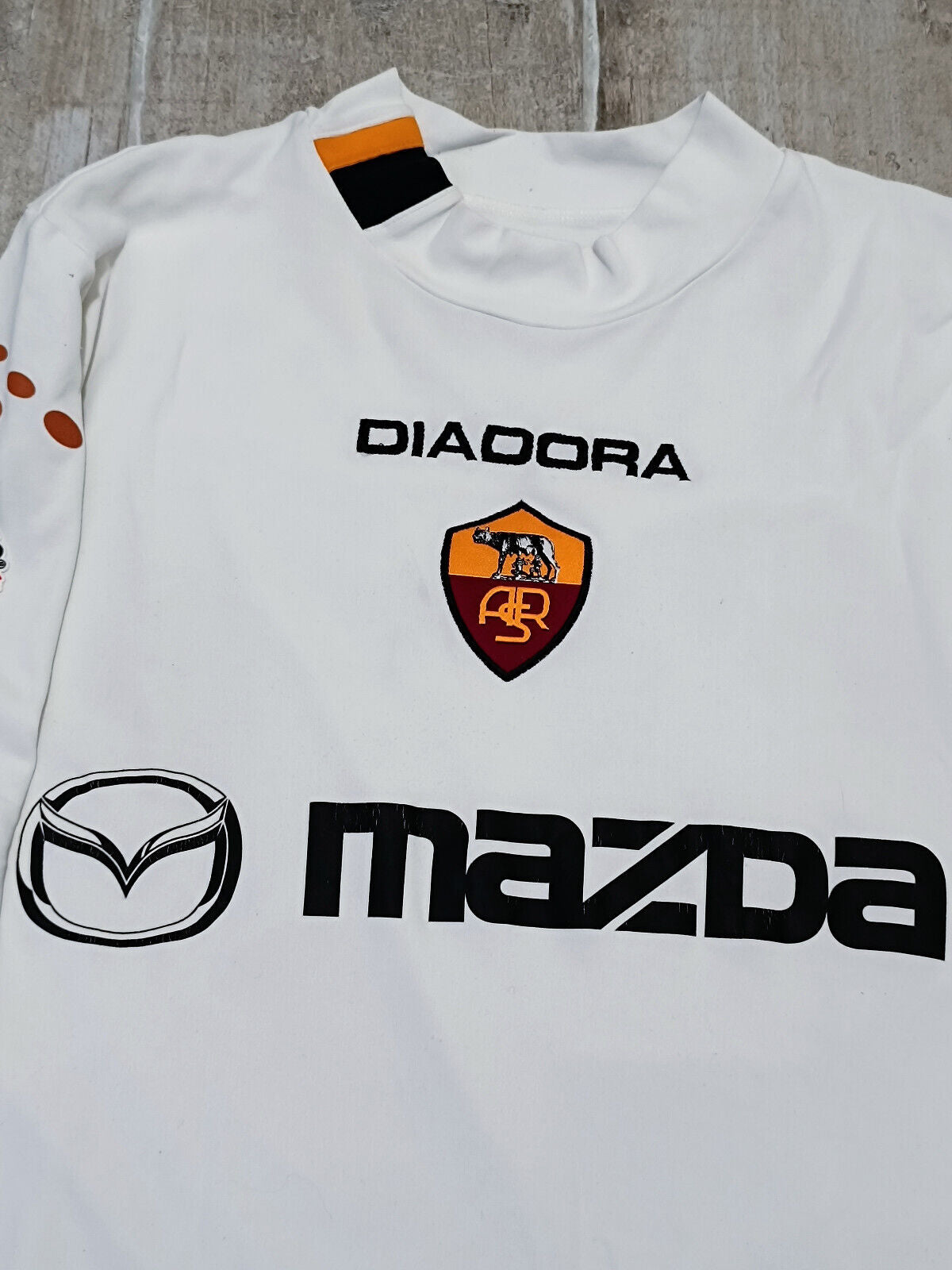 maglia calcio vintage AS Roma De Rossi #27 Mazda Diadora 2003 2004 away L