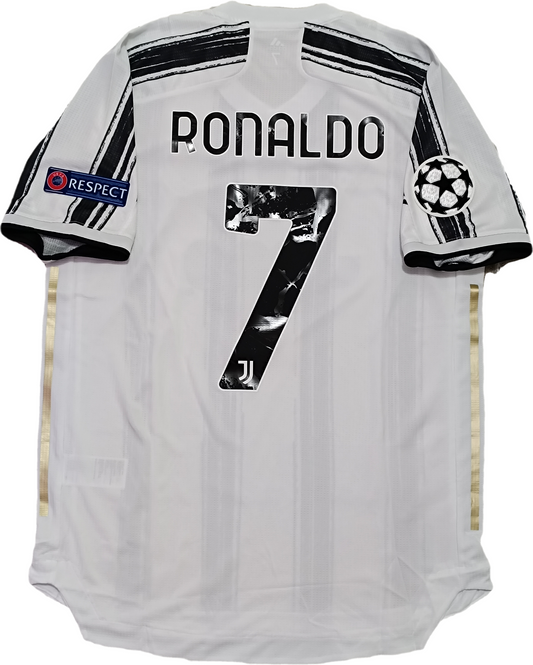 maglia match worn Juventus RONALDO UCL indossata vs LIONE 2020-21 Adidas #GRAZIE